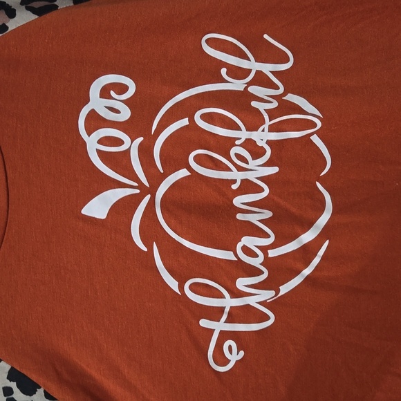 Final Sale: Fall Thankful pumpkin tshirt - Picture 5 of 5